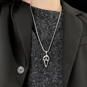 men grimace necklace